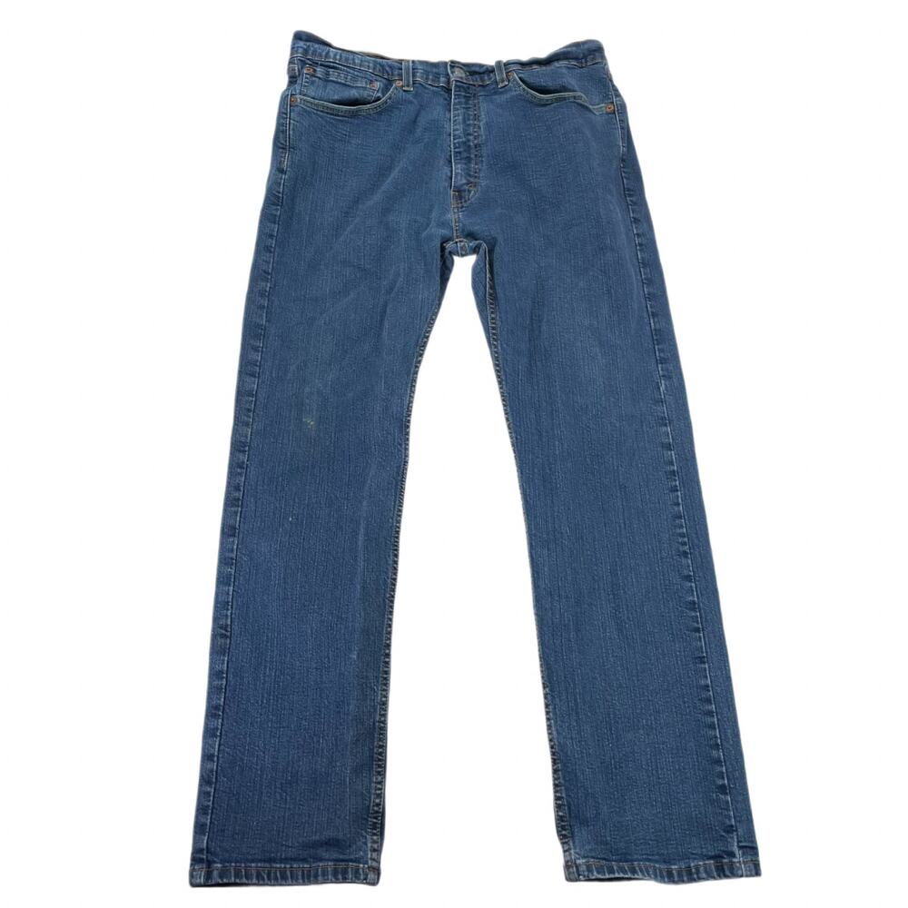 Levi’s 505 Regular Fit Straight Leg Blue Denim Jeans Men’s Size 36x30